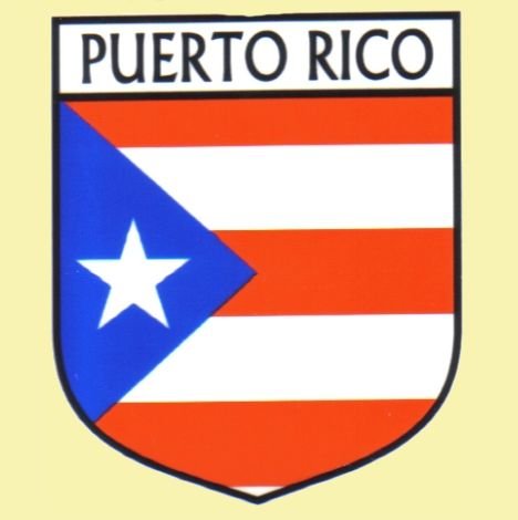 Image 0 of Puerto Rico Flag Country Flag Puerto Rico Decals Stickers Set of 3