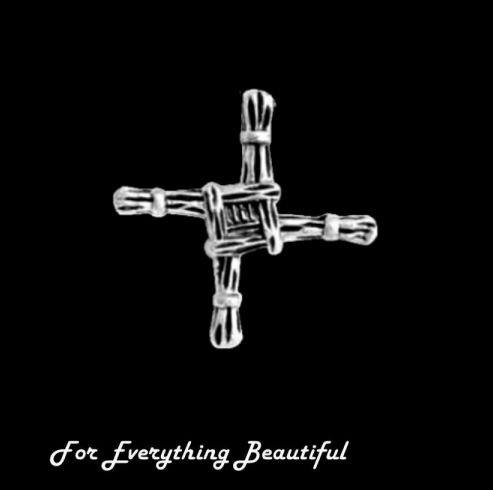 Image 0 of St Brigid Celtic Cross Small Sterling Silver Celtic Cross