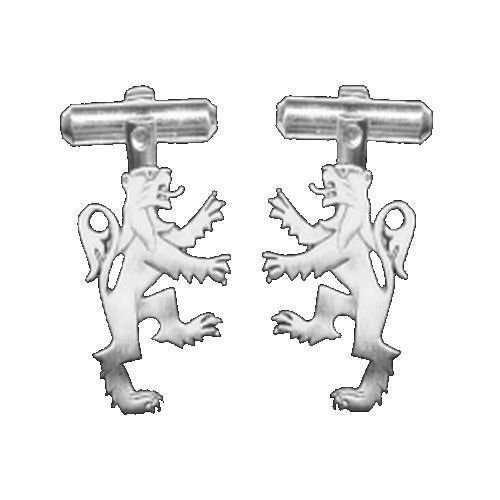 Image 1 of Rampant Lion Design Antiqued Mens Sterling Silver Cufflinks