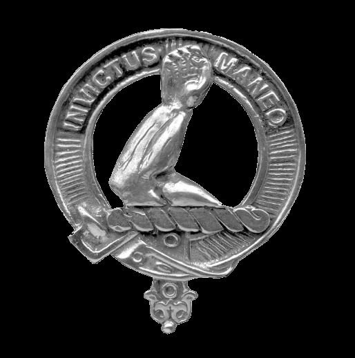 Image 0 of Armstrong Clan Cap Crest Sterling Silver Clan Armstrong Badge