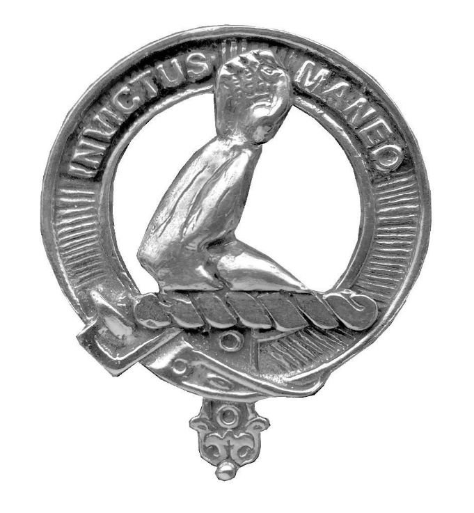 Image 1 of Armstrong Clan Cap Crest Sterling Silver Clan Armstrong Badge