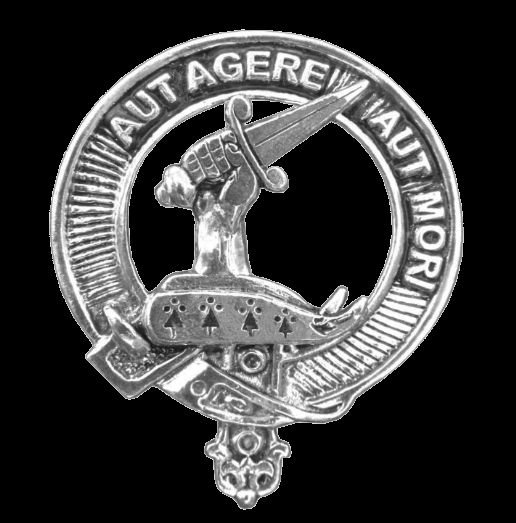 Image 0 of Barclay Clan Cap Crest Sterling Silver Clan Barclay Badge