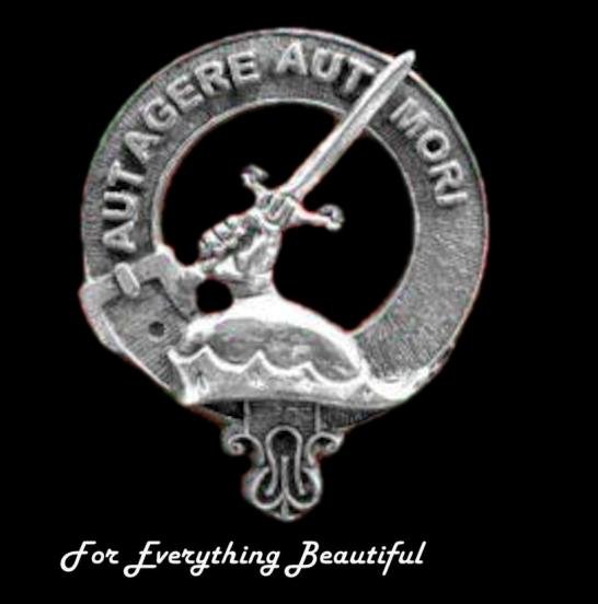 Image 0 of Barclay Clan Cap Crest Small Silver Clan Badge
