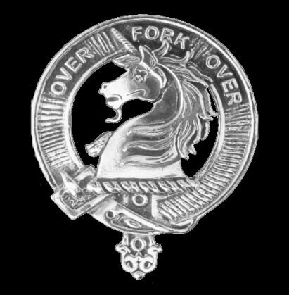 Image 0 of Cunningham Clan Cap Crest Sterling Silver Clan Cunningham Badge
