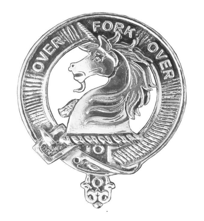 Image 1 of Cunningham Clan Cap Crest Sterling Silver Clan Cunningham Badge