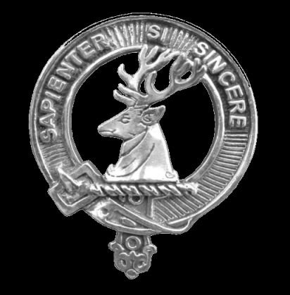 Image 0 of Davidson Clan Cap Crest Sterling Silver Clan Davidson Badge