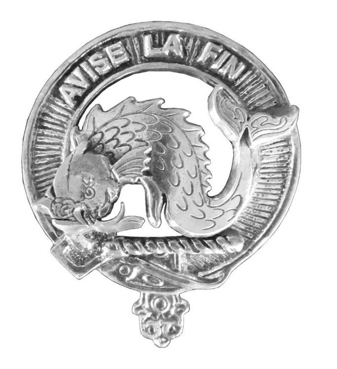 Image 1 of Kennedy Clan Cap Crest Sterling Silver Clan Kennedy Badge