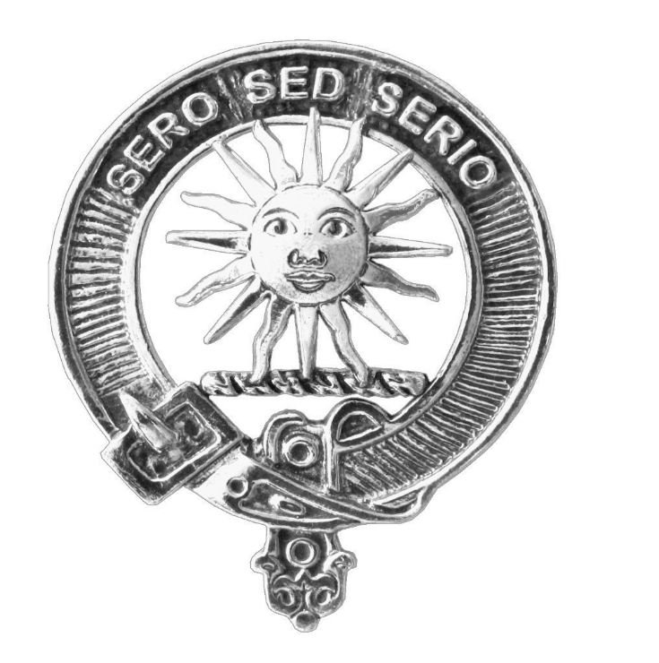 Image 1 of Kerr Clan Cap Crest Sterling Silver Clan Kerr Badge