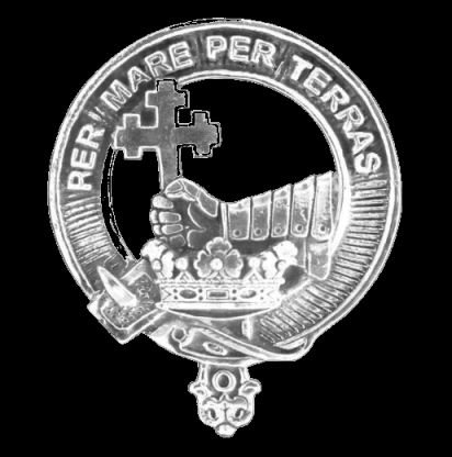 Image 0 of MacDonald Clan Cap Crest Sterling Silver Clan MacDonald Badge