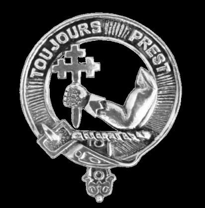Image 0 of MacDonald Dunnyveg Clan Cap Crest Sterling Silver Clan MacDonald Dunnyveg Badge