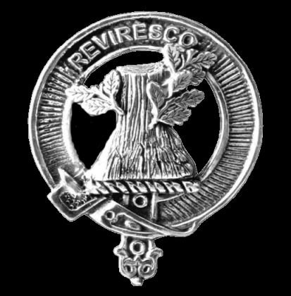 Image 0 of MacEwen Clan Cap Crest Sterling Silver Clan MacEwen Badge