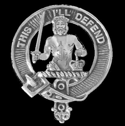 Image 0 of MacFarlane Clan Cap Crest Sterling Silver Clan MacFarlane Badge