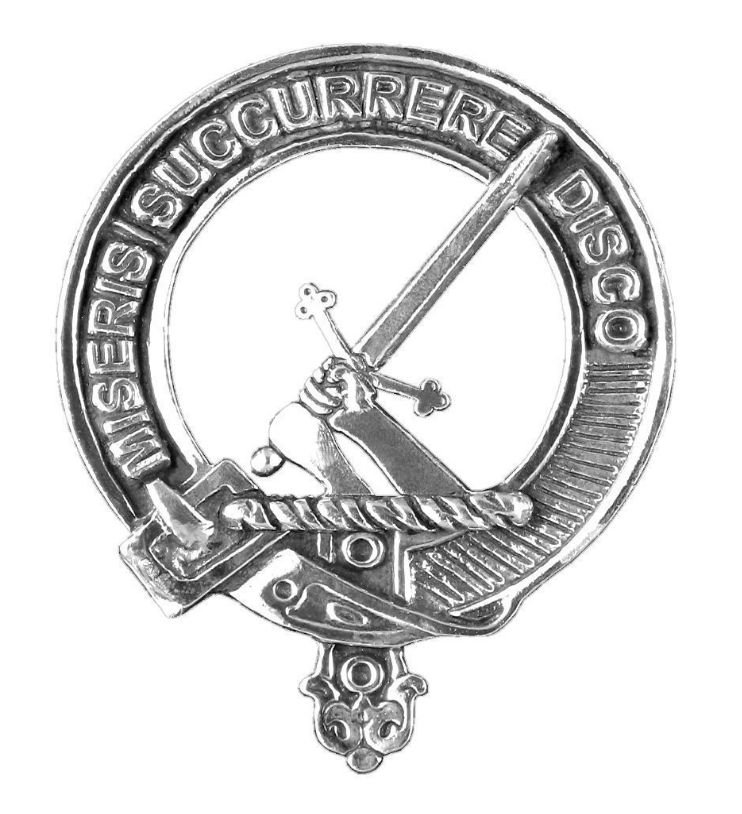Image 1 of MacMillan Clan Cap Crest Sterling Silver Clan MacMillan Badge