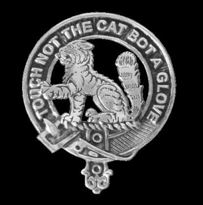 Image 0 of MacPherson Clan Cap Crest Sterling Silver Clan MacPherson Badge