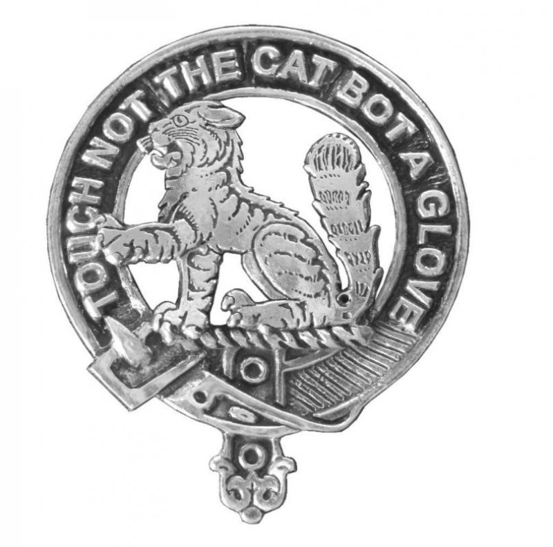 Image 1 of MacPherson Clan Cap Crest Sterling Silver Clan MacPherson Badge