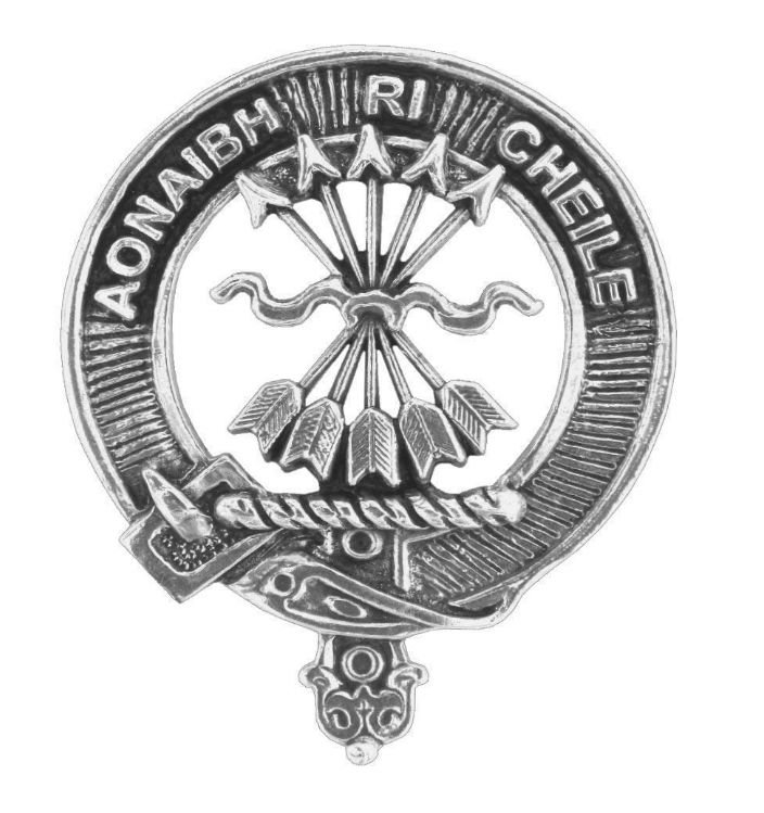 Image 1 of Cameron Clan Cap Crest Stylish Pewter Clan Cameron Badge