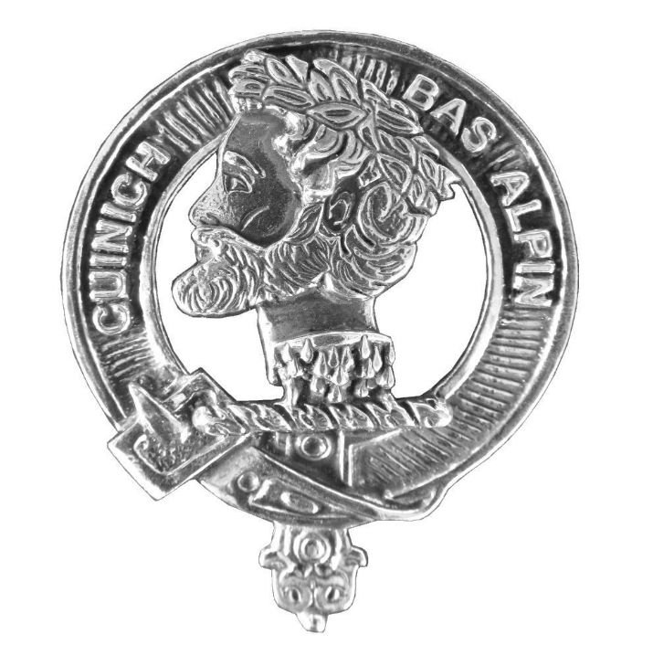 Image 1 of MacAlpine Clan Cap Crest Stylish Pewter Clan MacAlpine Badge