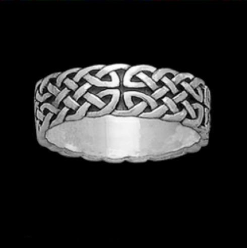 Image 0 of Celtic Interlace Endless Sterling Silver Ladies Ring Wedding Band