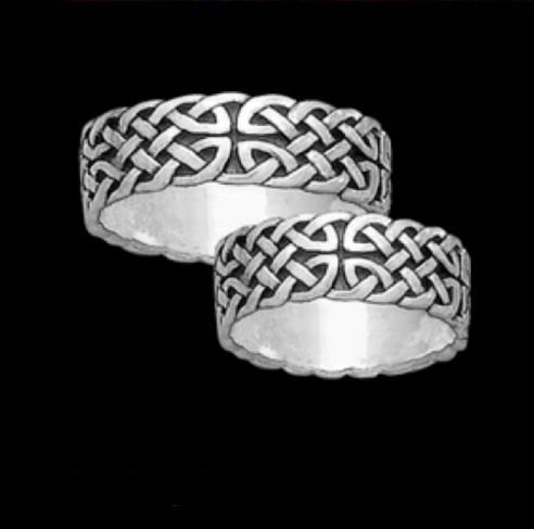 Image 2 of Celtic Interlace Endless Sterling Silver Ladies Ring Wedding Band