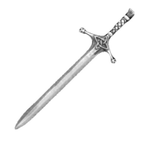 Image 1 of Claymore Sword Scotland Antiqued Stylish Pewter Kilt Pin