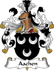 Aachen German Coat of Arms Large Print Aachen German Family Crest 