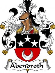 Abendroth German Coat of Arms Large Print Abendroth German Family Crest 