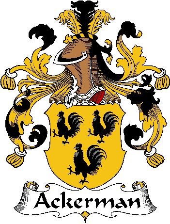 Image 0 of Ackerman German Coat of Arms Print Ackerman German Family Crest Print