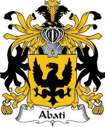 Abati Italian Coat of Arms Large Print Abati Italian Family Crest 