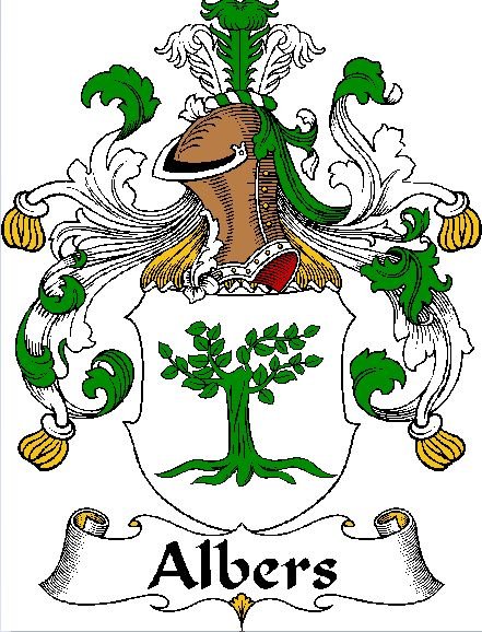 Image 0 of Albers German Coat of Arms Print Albers German Family Crest Print