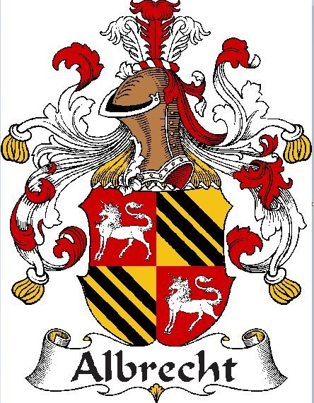 Image 0 of Albrecht German Coat of Arms Print Albrecht German Family Crest Print