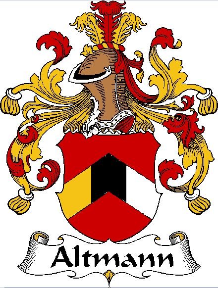 Image 0 of Altmann German Coat of Arms Print Altmann German Family Crest Print