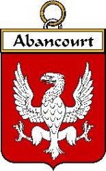 Abancourt French Coat of Arms Print Abancourt French Family Crest Print