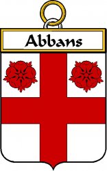 Abbans French Coat of Arms Large Print Abbans French Family Crest 