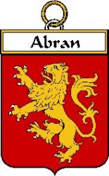 Abran French Coat of Arms Print Abran French Family Crest Print