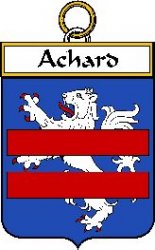 Achard French Coat of Arms Print Achard French Family Crest Print