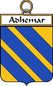 Image 0 of Adhemar French Coat of Arms Print Adhemar French Family Crest Print