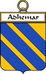 Adhemar French Coat of Arms Print Adhemar French Family Crest Print