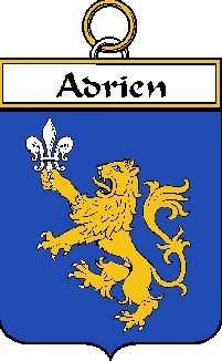 Image 0 of Adrien French Coat of Arms Print Adrien French Family Crest Print