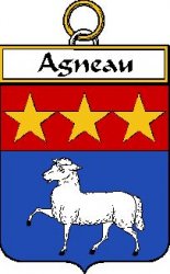 Agneau French Coat of Arms Print Agneau French Family Crest Print