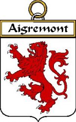 Aigremont French Coat of Arms Print Aigremont French Family Crest Print