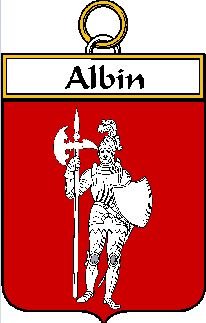 Image 0 of Albin French Coat of Arms Print Albin French Family Crest Print