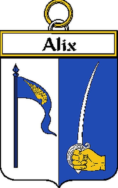 Image 0 of Alix French Coat of Arms Print Alix French Family Crest Print
