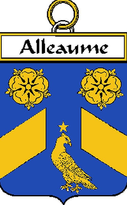Image 0 of Alleaume French Coat of Arms Print Alleaume French Family Crest Print