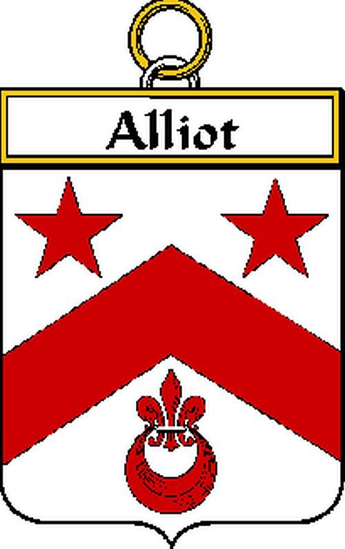 Image 0 of Alliot French Coat of Arms Print Alliot French Family Crest Print