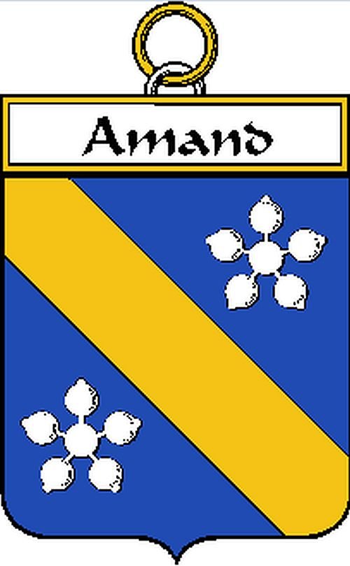 Image 0 of Amand French Coat of Arms Print Amand French Family Crest Print