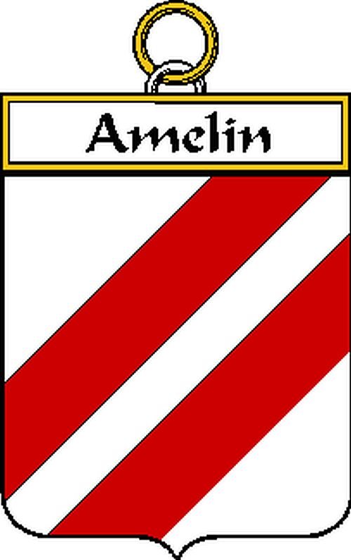 Image 0 of Amelin French Coat of Arms Print Amelin French Family Crest Print