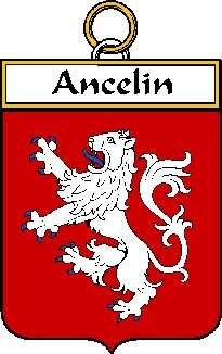 Image 0 of Ancelin French Coat of Arms Print Ancelin French Family Crest Print