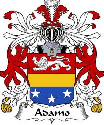 Adamo Italian Coat of Arms Print Adamo Italian Family Crest Print