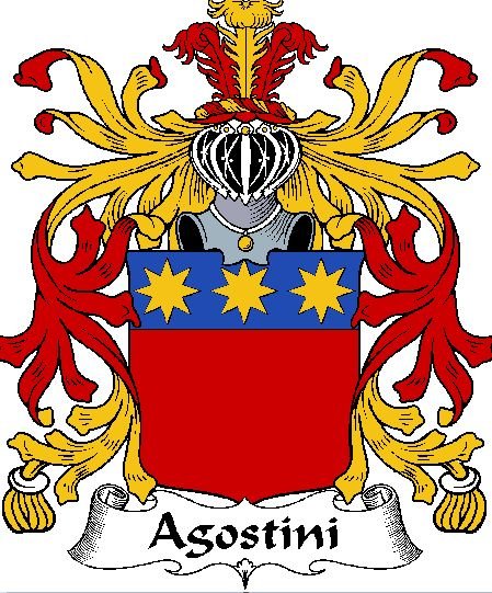 Image 0 of Agostini Italian Coat of Arms Print Agostini Italian Family Crest Print