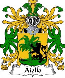 Aiello Italian Coat of Arms Print Aiello Italian Family Crest Print